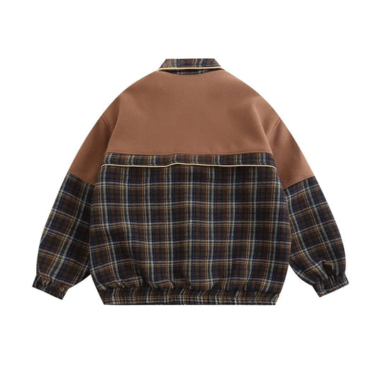 Retro Men's casual Jacket Baseball Uniform