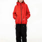 Red Hooded Outdoor Windbreaker Jacket for Women