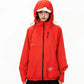Red Hooded Outdoor Windbreaker Jacket for Women