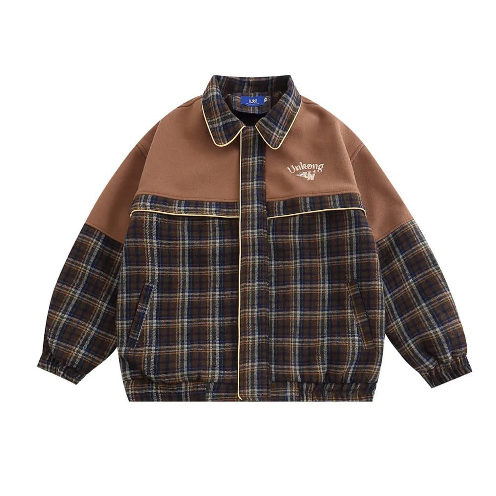 Retro Men's casual Jacket Baseball Uniform