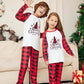 Family Christmas Matching Pajama Set – Merry Christmas Tree Print Red Plaid Holiday Sleepwear